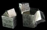 Large, Cubic Pyrite Clusters From Spain (Wholesale Flat) - Pieces #65665-1